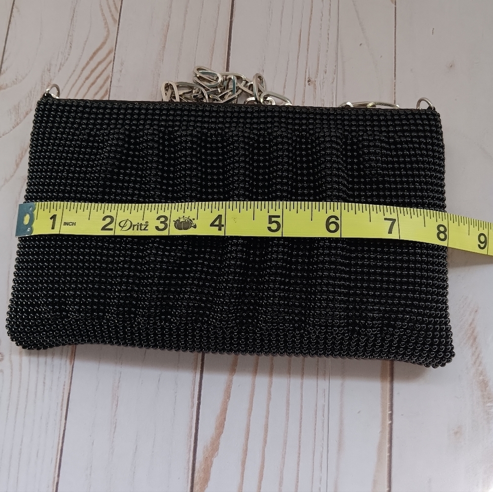 La Regale Mesh Evening Party Small Purse Chain Link Strap - Picture 8 of 15